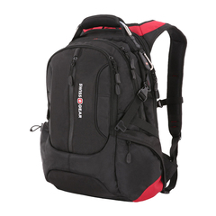 Рюкзак Swissgear 15”, черный/красный, 36х17х50 см, 30 л