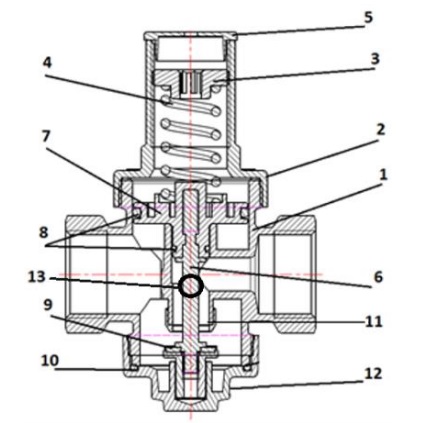 Конструкция регулятора давления SVS-1008-000015