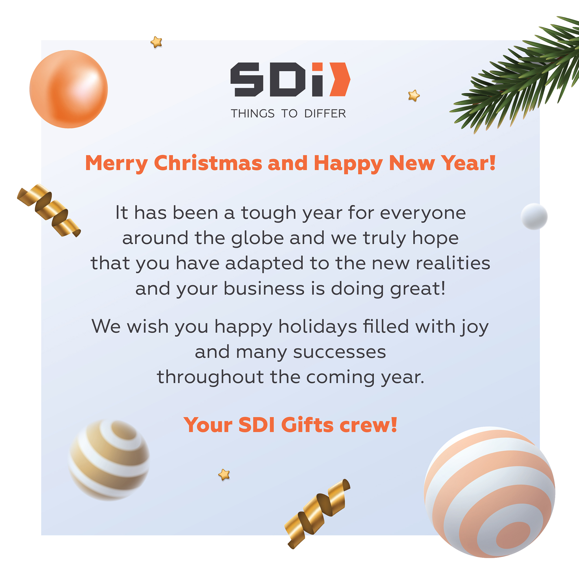 Merry Christmas And Happy New Year 21 Form Sdi Gifts