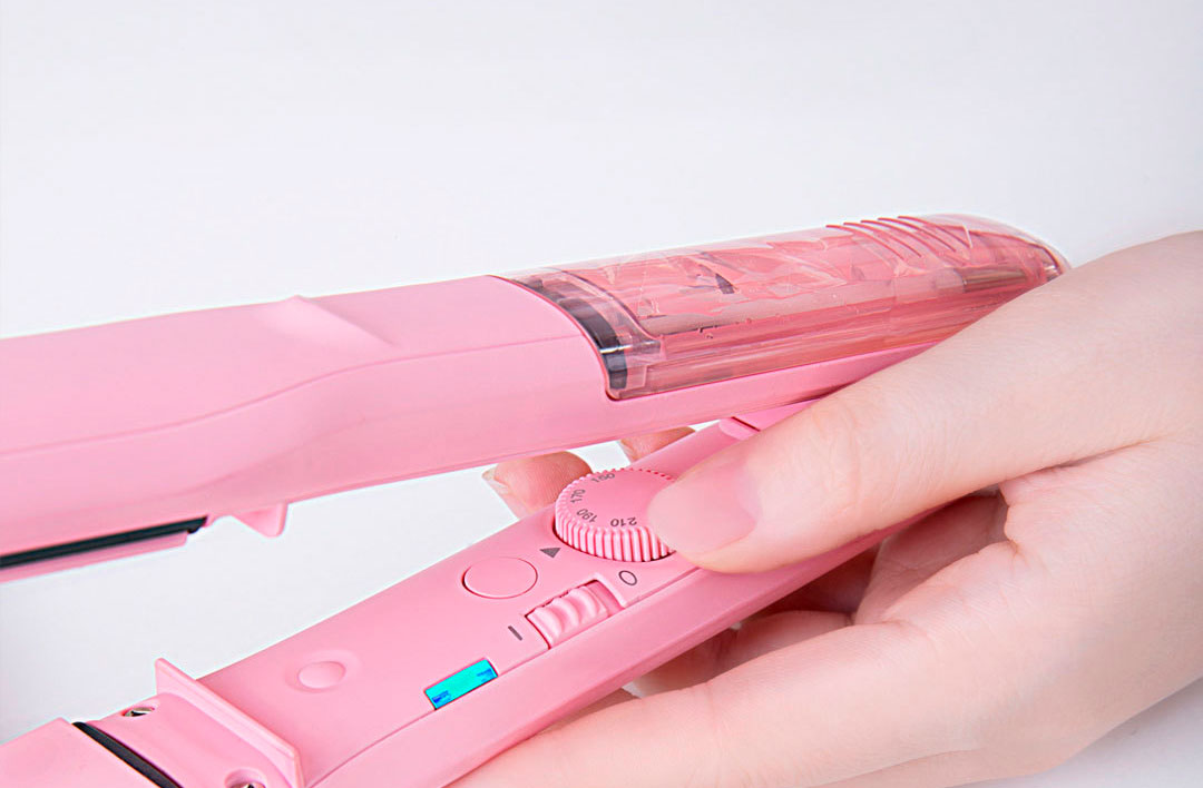 Выпрямитель для волос Xiaomi Yueli Hot Steam Straightener (розовый) моментальный нагрев