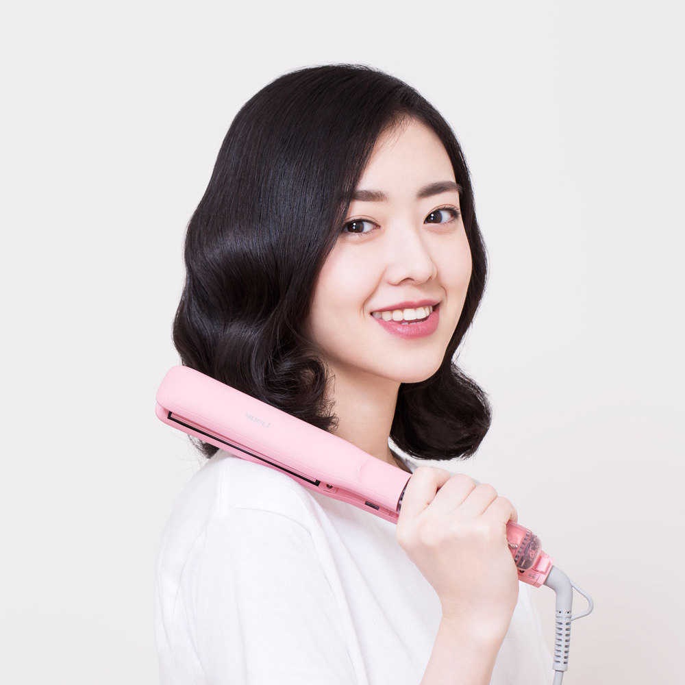 Выпрямитель для волос Xiaomi Yueli Hot Steam Straightener (розовый) быстрая укладка