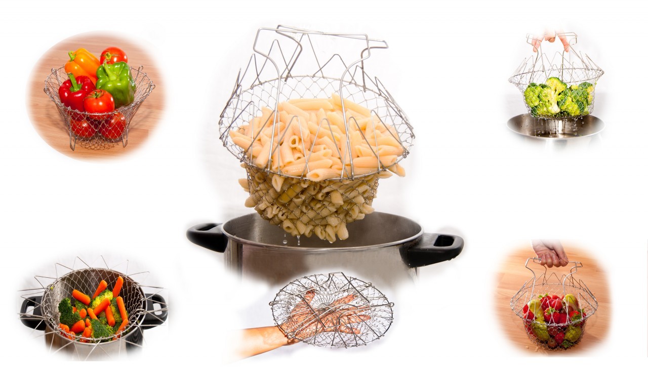 Складная корзина решетка для приготовления пищи Chef basket - Шеф баскет