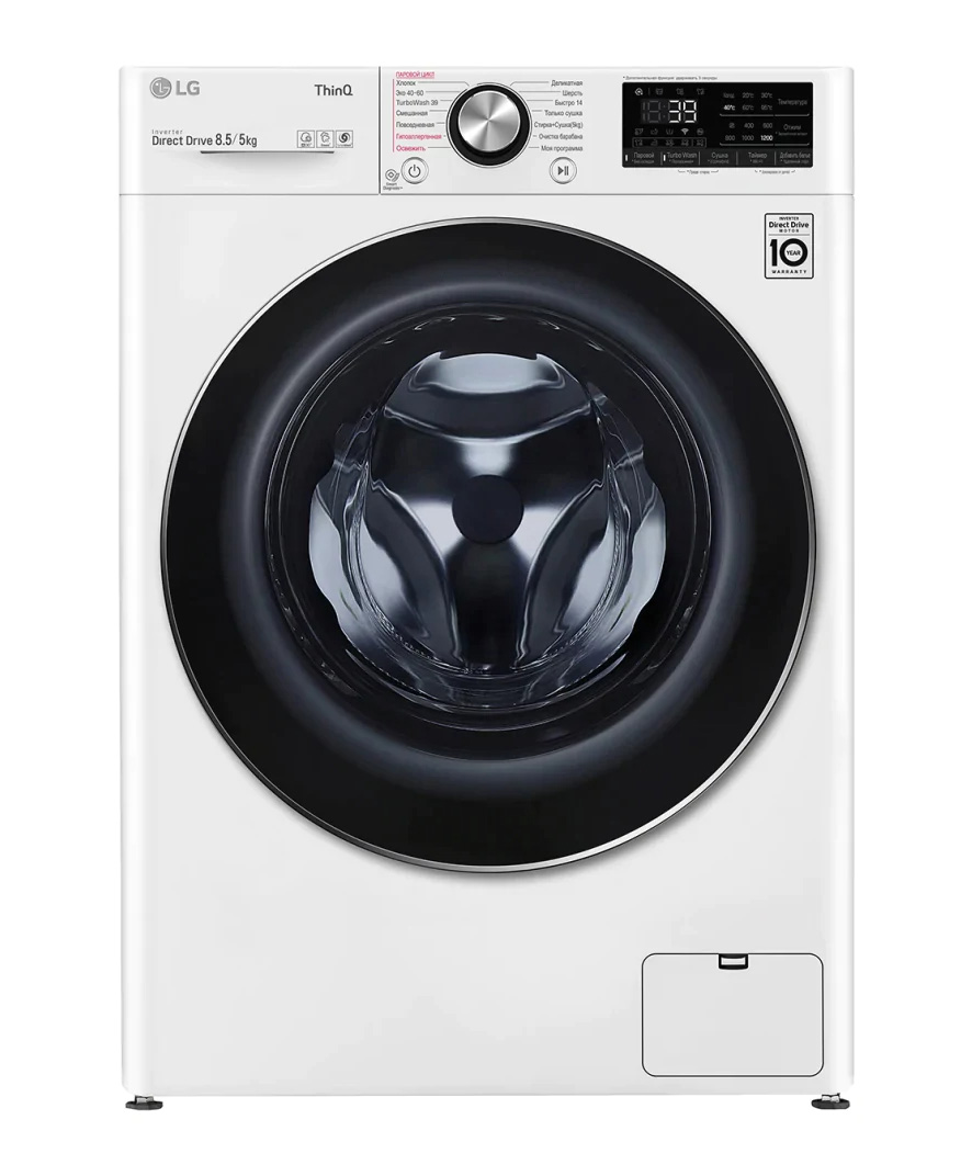 Стиральная машина lg f2v9gc9w с интеллектуальной системой определения типа ткани