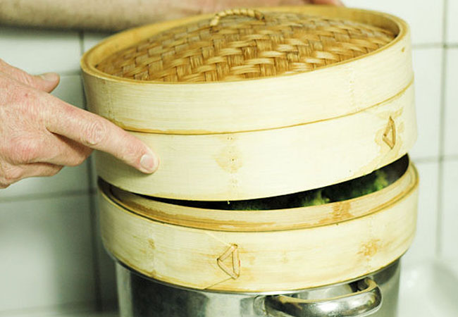 use bamboo steamer step 5