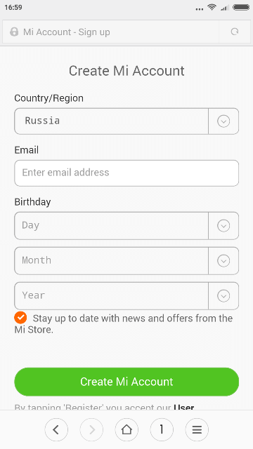 Регистрация xiaomi-mi-band-2