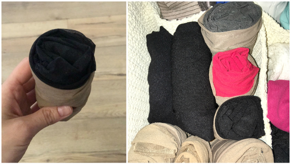 41 02 Как красиво сложить детские колготки