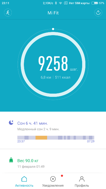 Отчеты xiaomi mi band 2