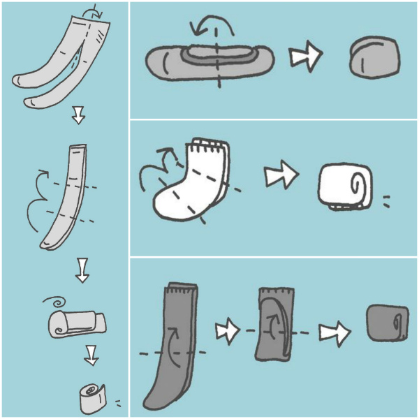 41 04 Как красиво сложить детские колготки