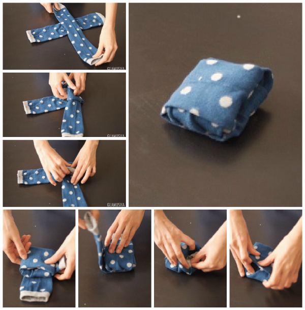 41 06 Как красиво сложить детские колготки