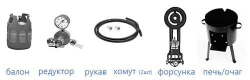 комплектующий для работы с газовой форсункой