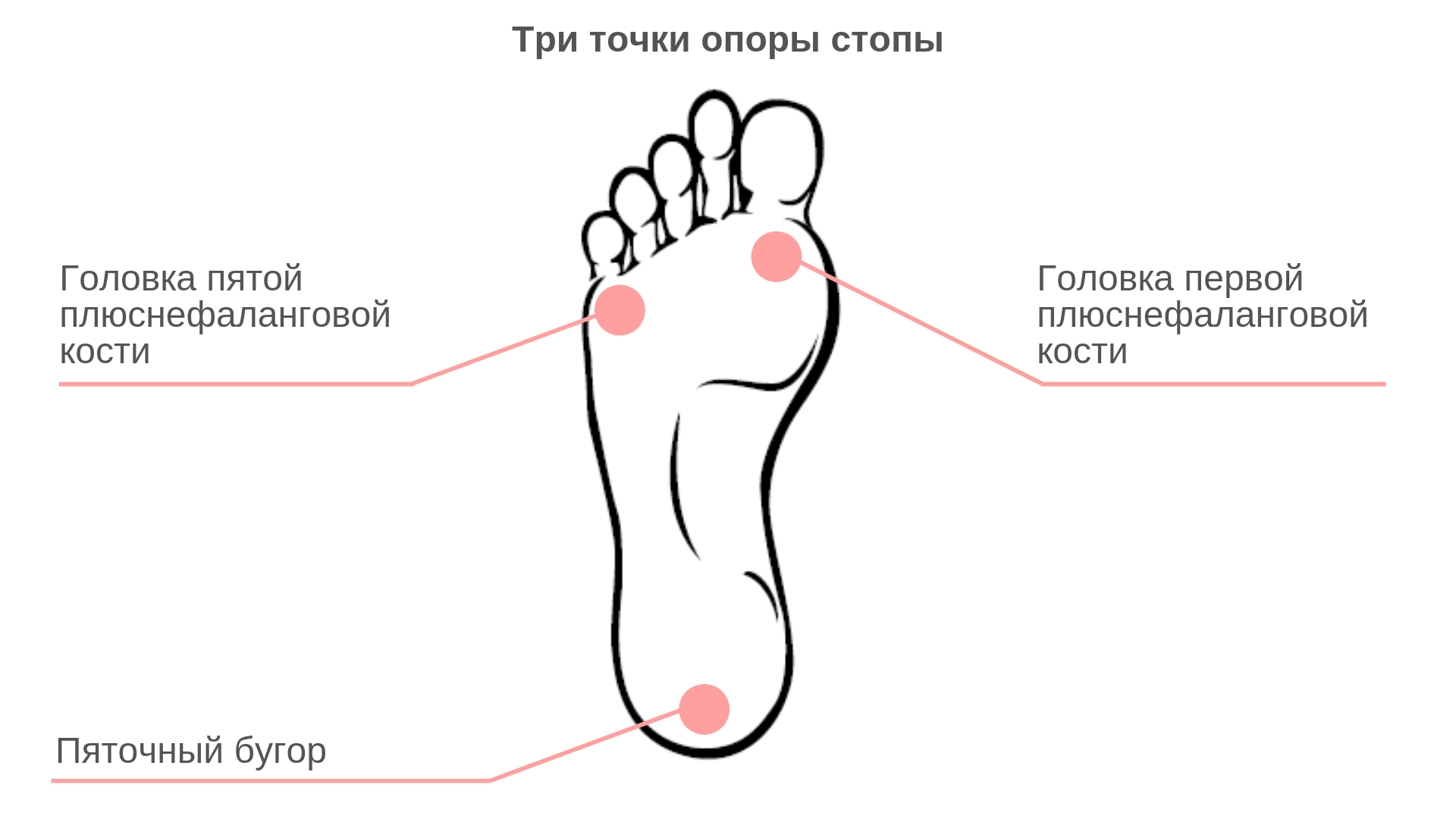 Фото стопы человека с точками