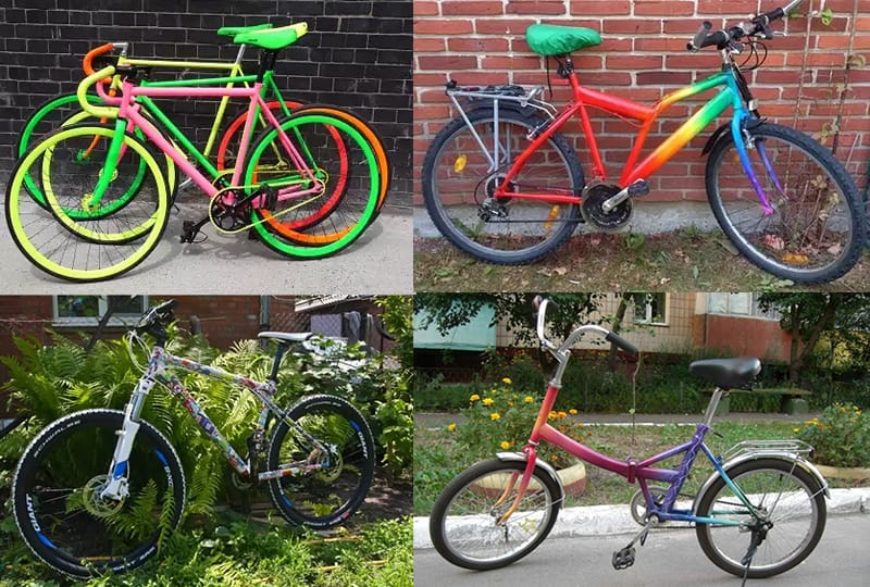 нестандартная и оригинальная покраска рам велосипедов