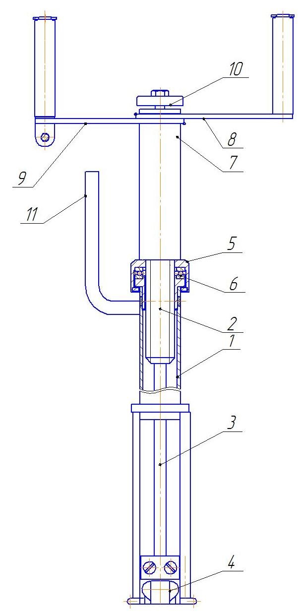 Схема и принцип работы костылевыдергивателя КВ-1