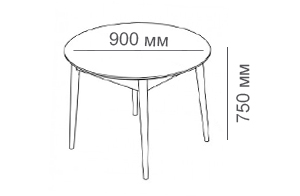 габаритные размеры круглого обеденного стола