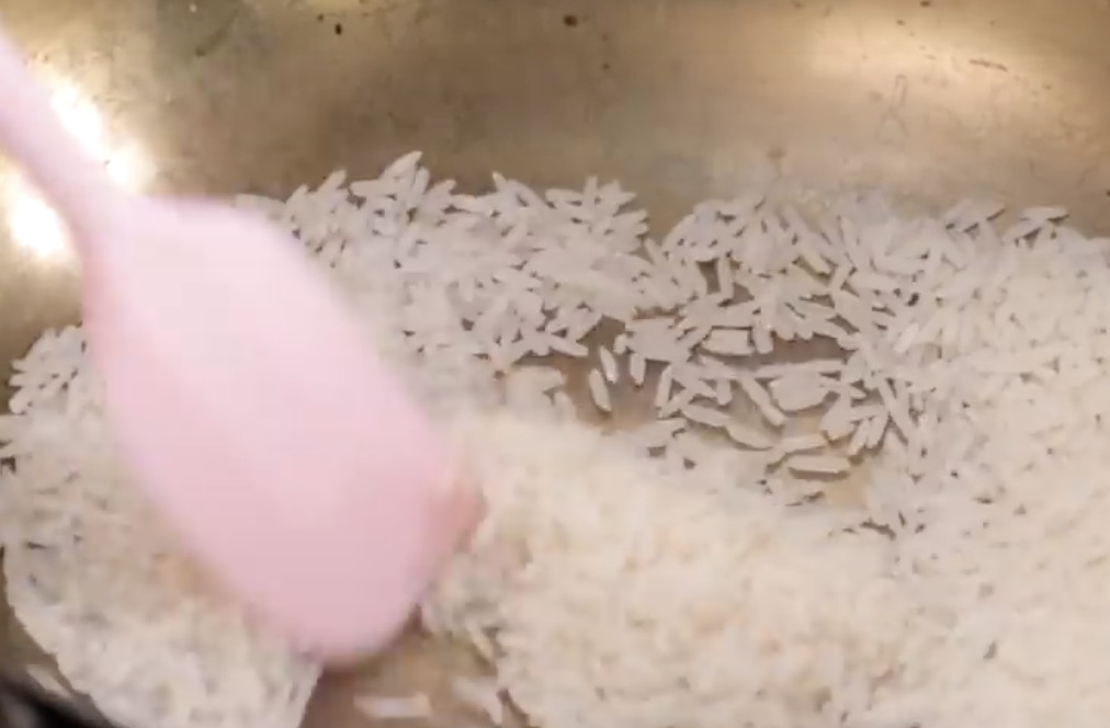 как обжарить клейкий рис