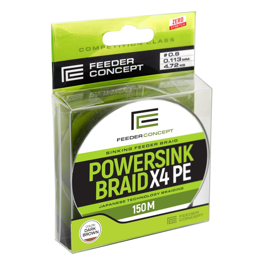 Леска плетеная Feeder Concept Powersink х4 BRAID Dark Brown