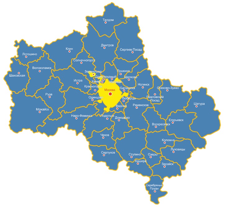 Карта Москва и МО