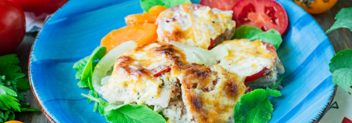 Хек с овощами и сыром Хек с овощами и сыром