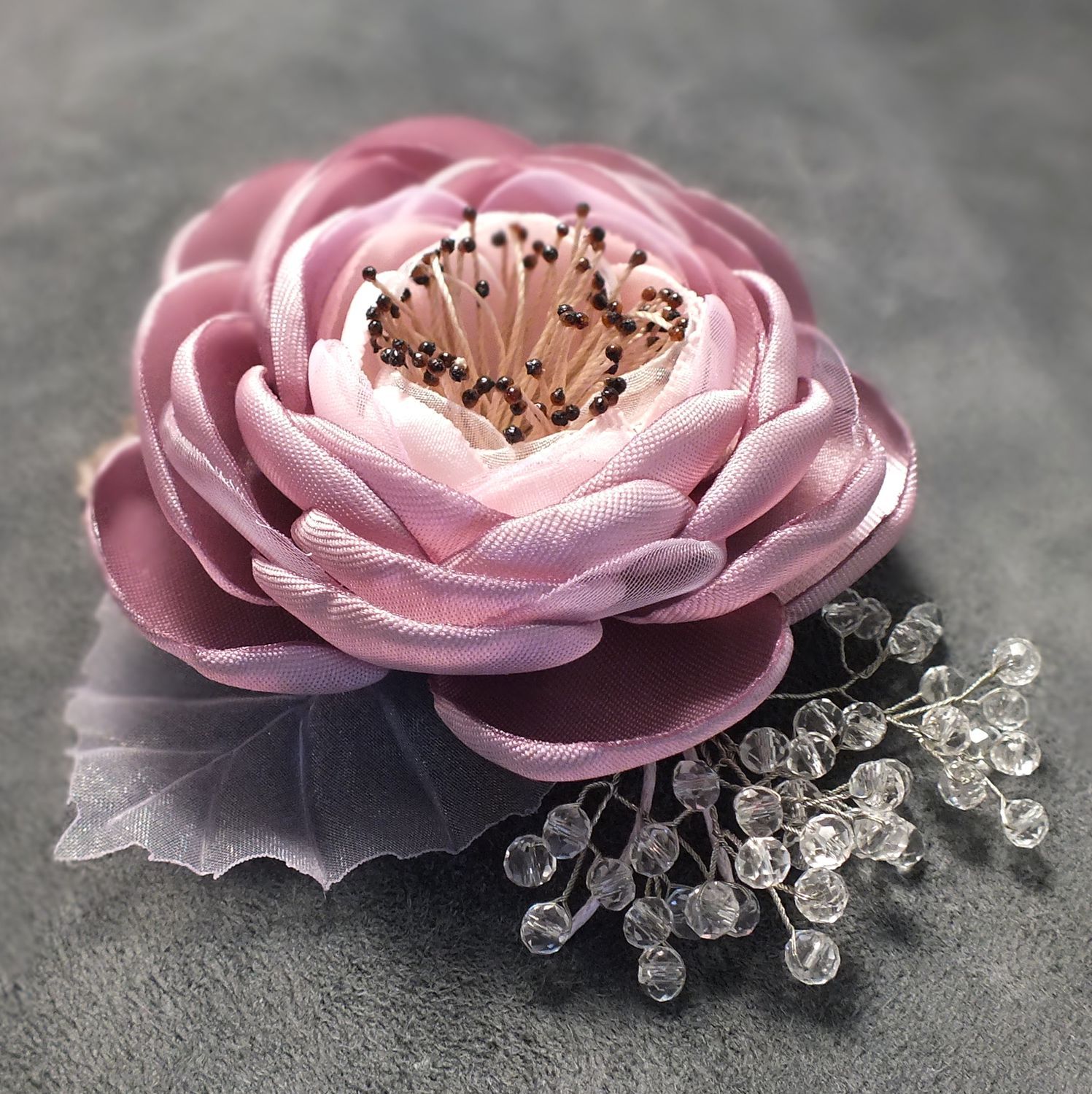 4a02501f8941e521dc4ff4e35369 mixed technique morning ice roses brooch handmade flower