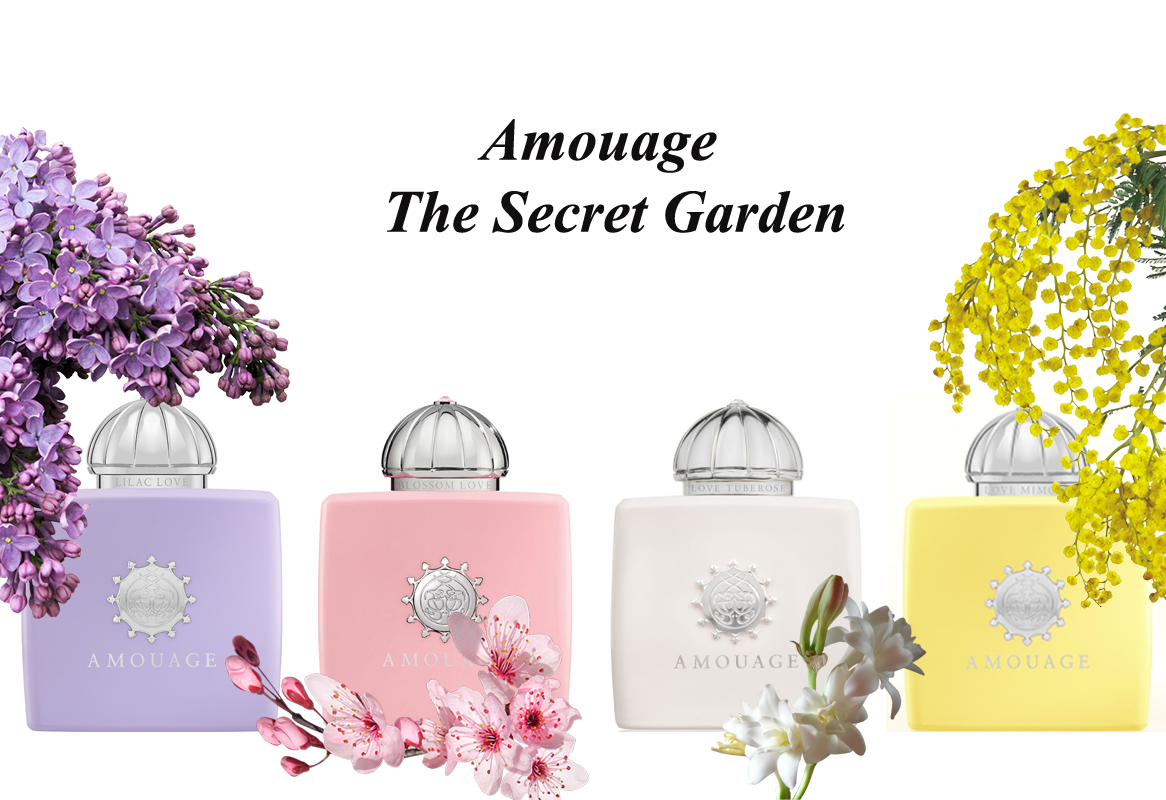 Amouage Secret Garden collection. Amouage 8 ml. Amouage Blossom Love. Миниатюры Secret Garden Amouage.