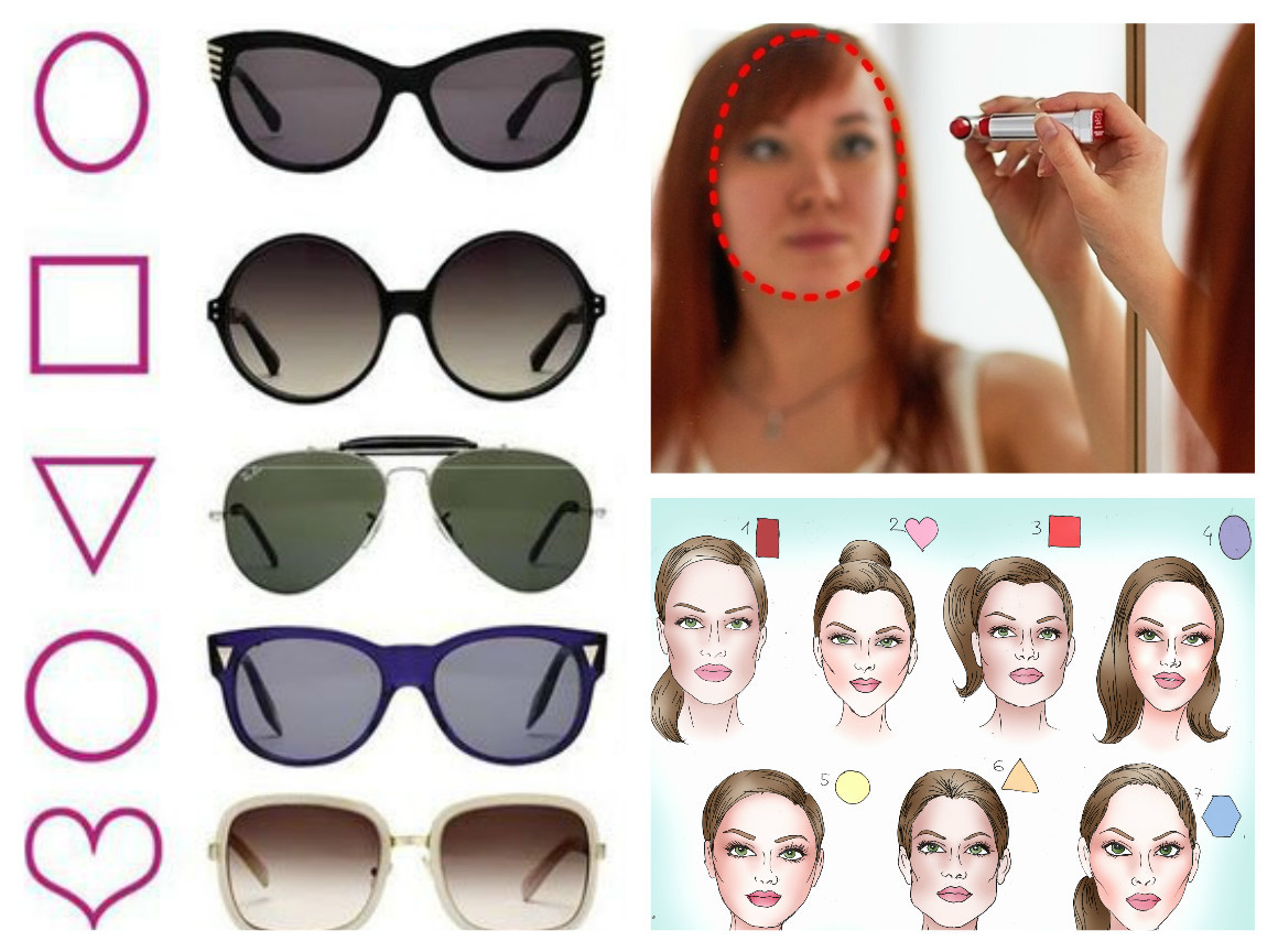 Выбрать солнцезащитные очки по форме лица по фото