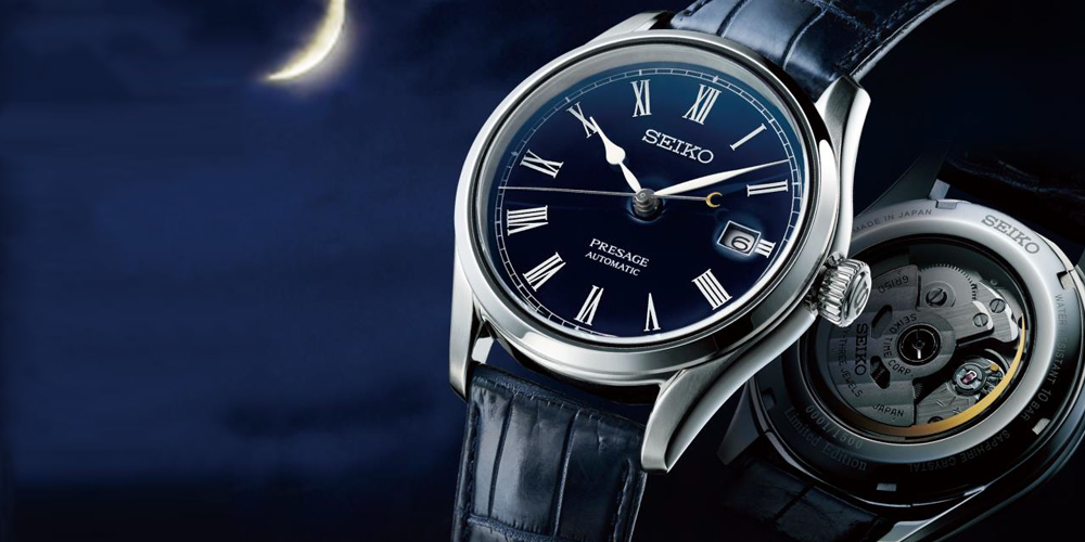 Presage Blue Enamel Limited Edition, вдохновленные очарованием луны