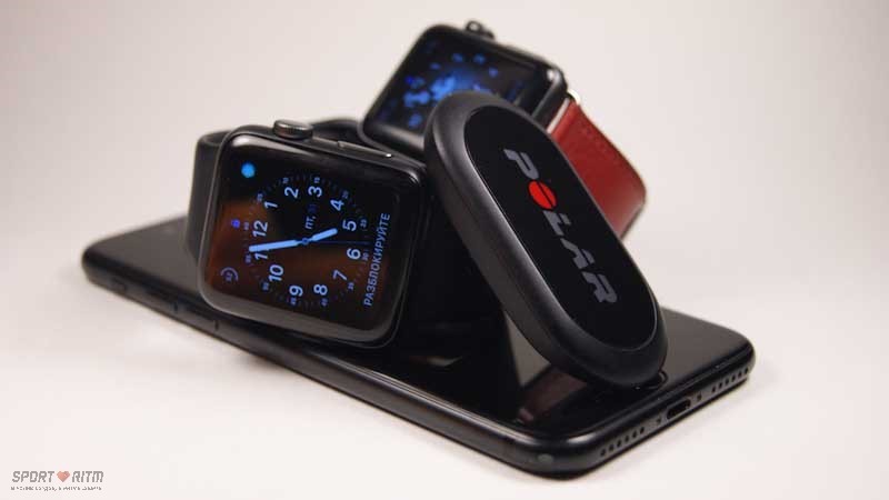 Нагрудный пульсометр для Apple Watch и iPhone Нагрудный пульсометр для Apple Watch и iPhone