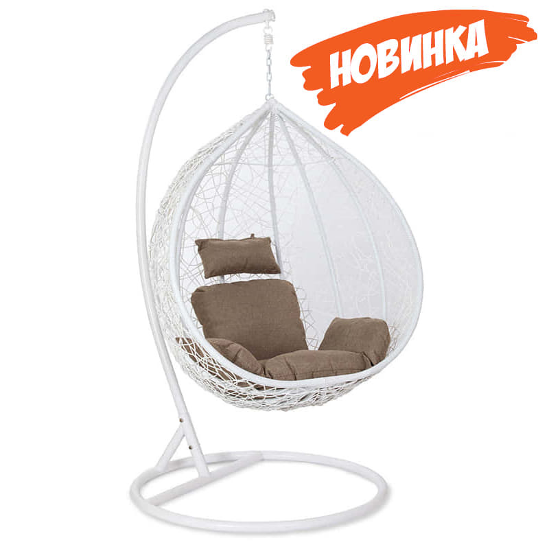Белые подвесные кресла из ротанга!