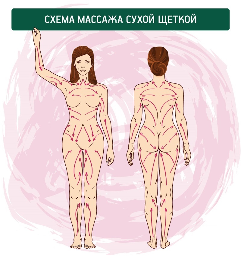 Как делать массаж сухой щёткой Как делать массаж сухой щёткой