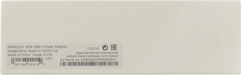 Оригинальный блок питания Apple 87W USB-C Power Adapter MNF82Z/A (A1719) (Touch Bar)