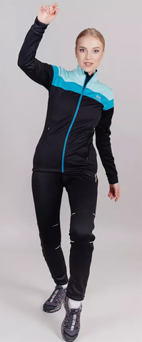 Утепленный женский лыжный костюм Nordski Drive Black-Mint W