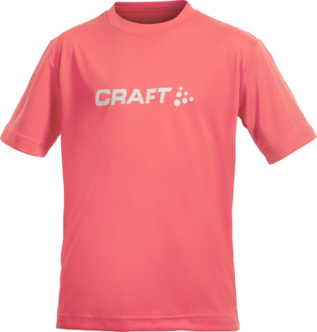 Футболка Craft Light Logo для юниоров розовая