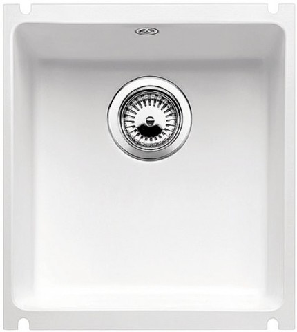 Кухонная мойка Blanco SUBLINE 375-U, отв.арм. InFino®, глянцевый белый