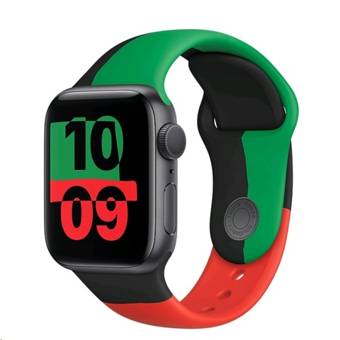 Часы Apple Watch Series 6 GPS 44mm Aluminum Case with Sport Band Серый Космос/Black Unity