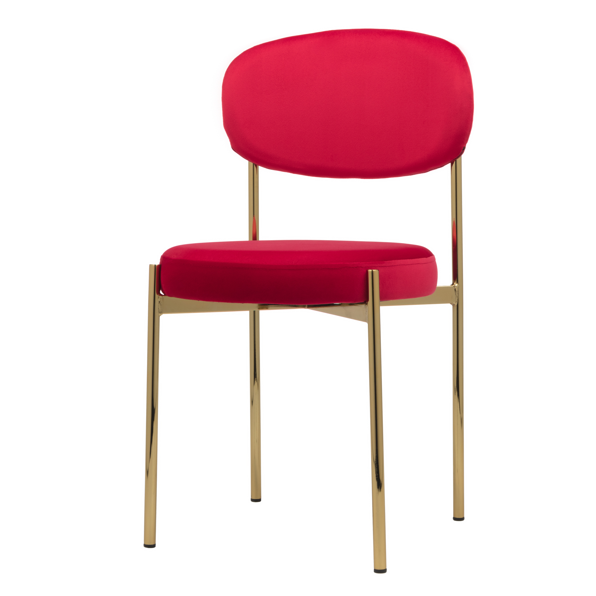 Стул Series 430 красный велюр с золотыми ножками | Купить в StoreForHome.ru