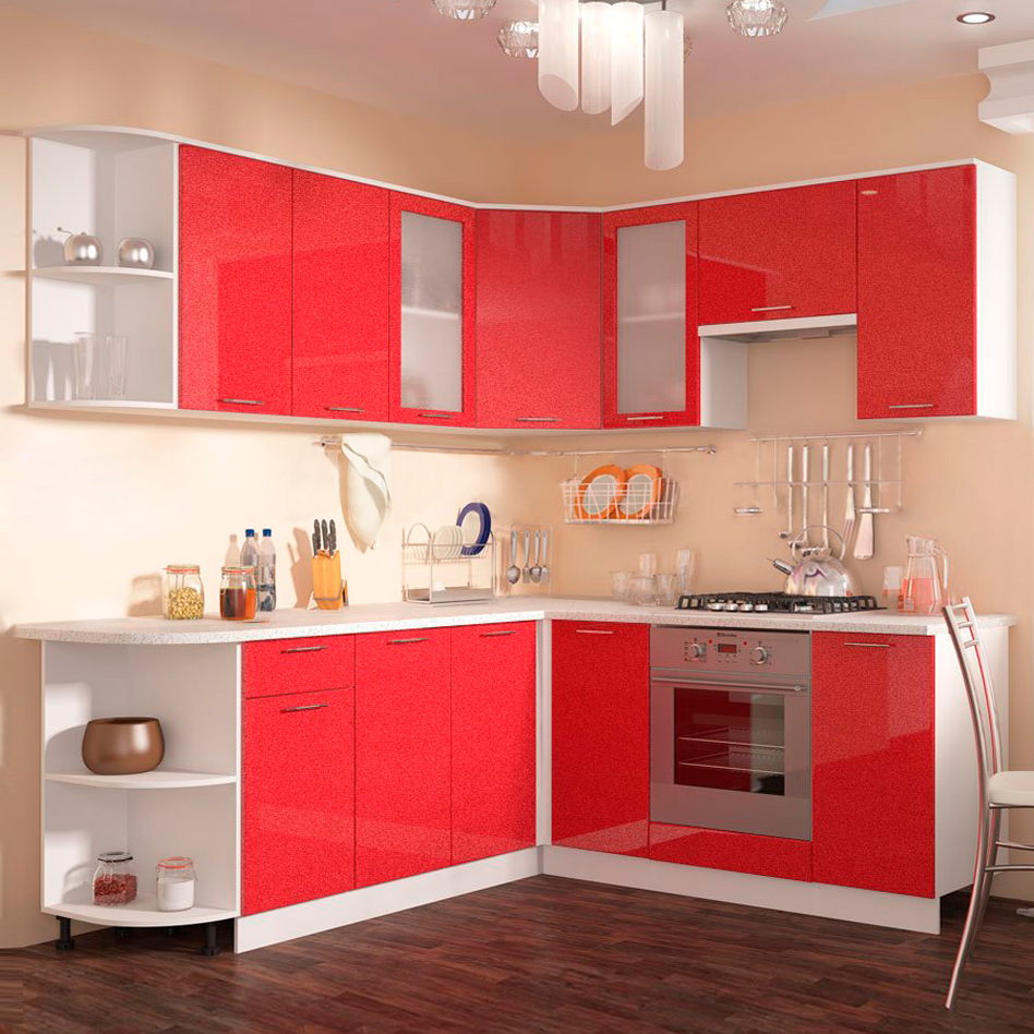 Купить кухонный в кемерово. Кухонный гарнитур. Красный кухонный гарнитур. Красные кухни. Угловые кухни.