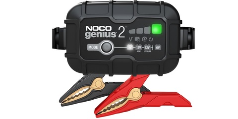 large genius2 front 2a battery charger and maintainer for compact cars