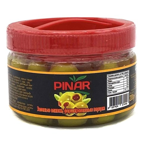 Оливки с перцем, Pinar, 200 г