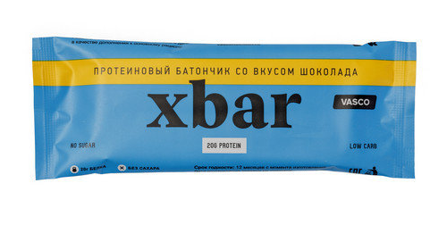 Протеиновый батончик «Xbar» со вкусом шоколада Vasco nutrition 60 гр