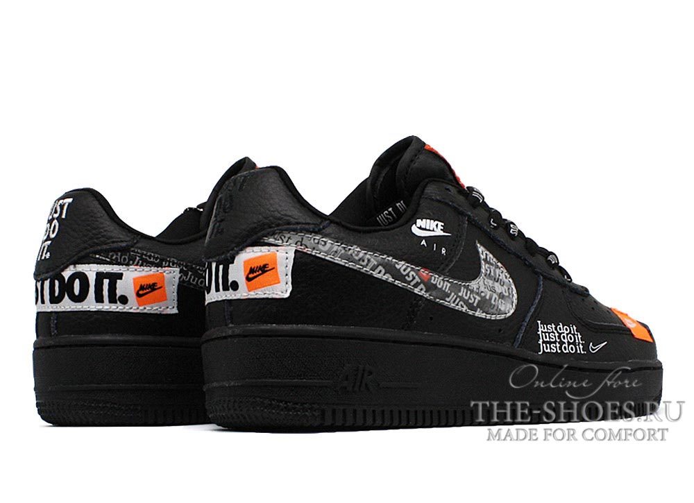 air force 1 just do it pack black