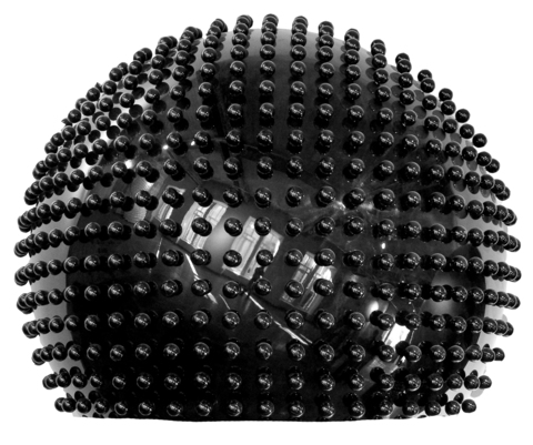 Semisphere, black, glossy, with small spheres, Ø = 0,06m Semisphere, black, glossy, with small spheres, Ø = 0,06m