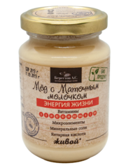 Мед Живой С маточным молочком/ стекло 240г Мёд