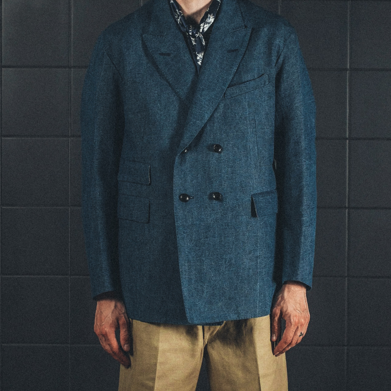 double breasted swing coat