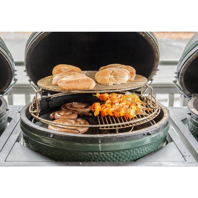 Купить Решётка мультиуровневая стальная для гриля Big Green Egg L в  интернет-магазине Гриль Центр – цена на Решётка мультиуровневая стальная  для гриля Big Green Egg L