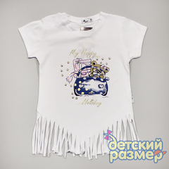 Футболка (стразы, блестки, бахрома)