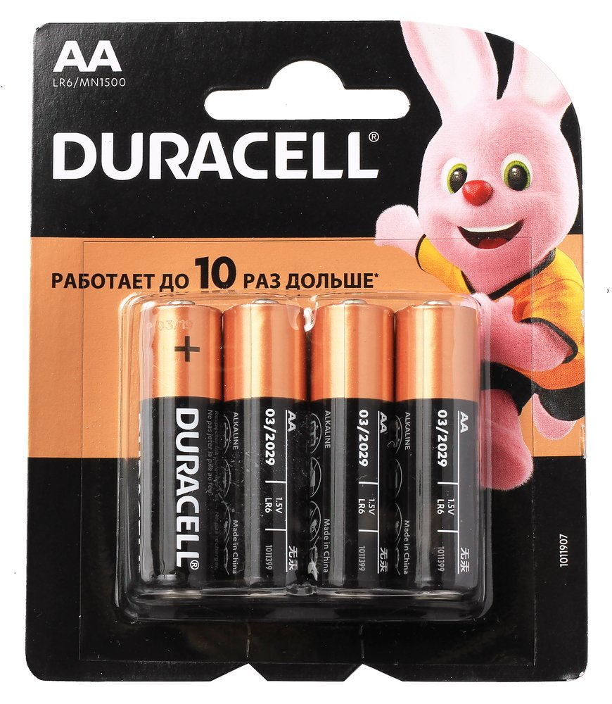  AA Duracell MN1500 (4 шт.) алкалиновые / Купить с доставкой .