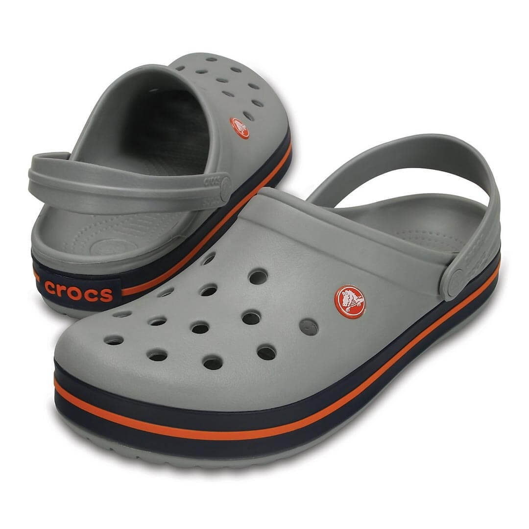 crocs light grey navy