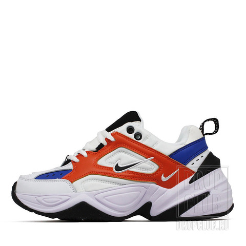 nike white red and blue m2k tekno trainers