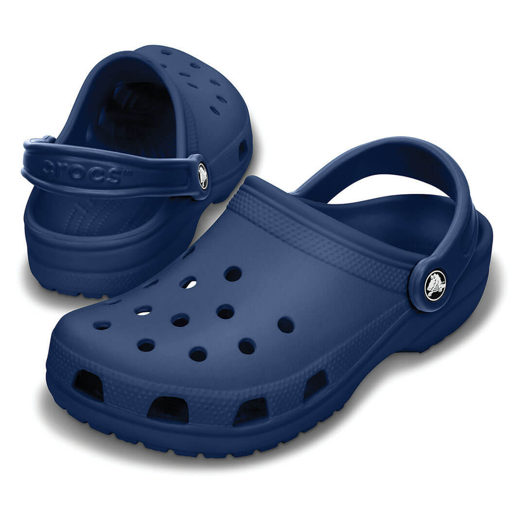 navy crocs