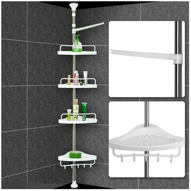 Напольная угловая этажерка в ванную